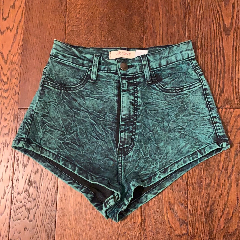 Vibrant M.I.U. acid wash shorts